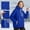 Blue, variant on Womens Waterproof Windbreaker Hooded Rain Jacket Half Zip Pullover Lightweight Outdoor Hiking Anorak Coat