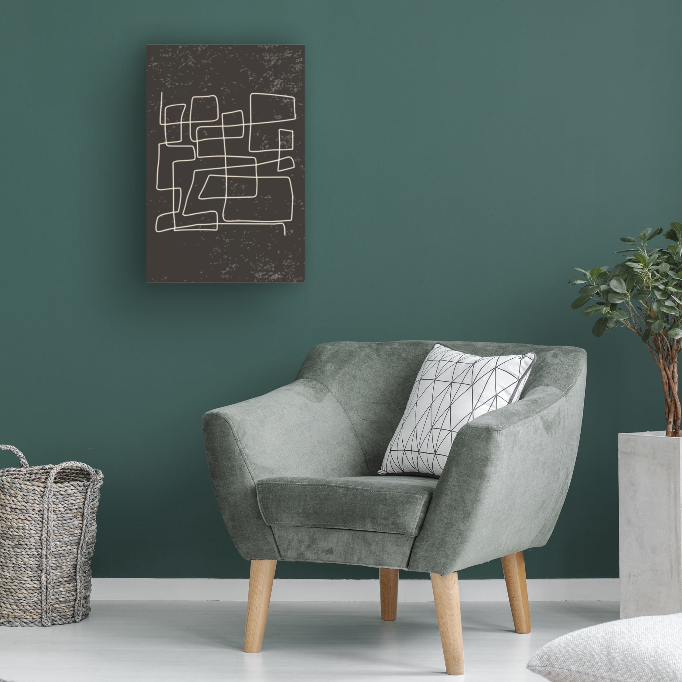Trademark Fine Art jay stanley  Black and White Lines 2 Canvas Wall Art