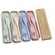 thumbnail image 5 of Reusable Travel Utensils Set with Case, 4 Sets Wheat Straw Portable Knife Fork Spoons Tableware, Ec, 5 of 5