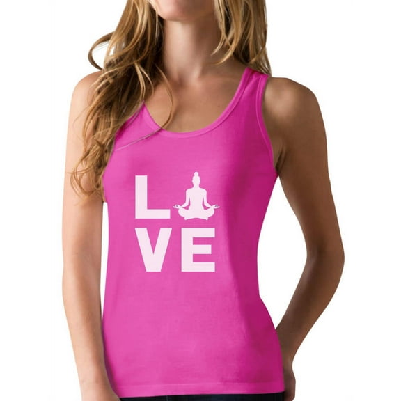 Tstars Womens Yoga Gifts Yoga Shirts Love Yoga Buddha Zen Yoga Tops Yoga Lovers Yoga Tanks Racerback Tank Top