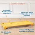 thumbnail image 4 of ECR4Kids Stackable Kiddie Cot, Ready-to-Assemble, Standard Size, Yellow, 6-Pack, 4 of 9
