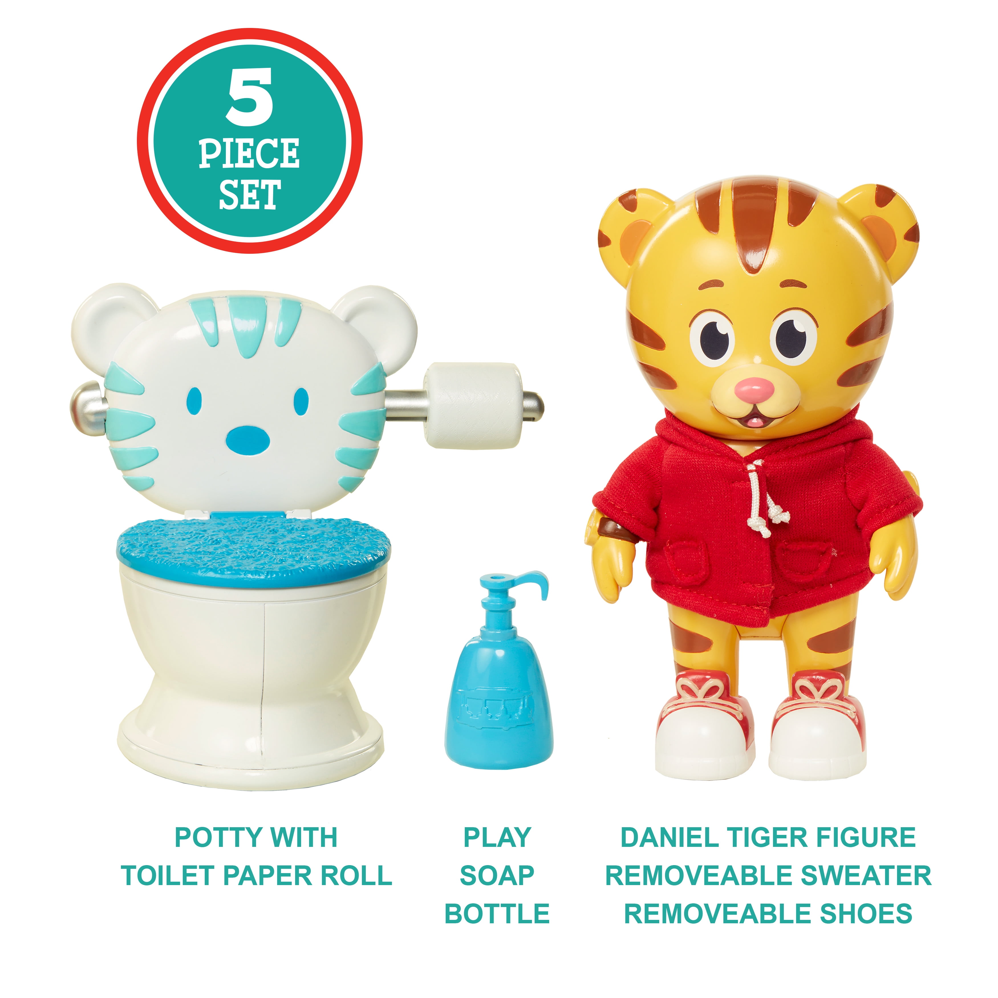 Daniel Tigers Neighborhood Potty Time Daniel 5 Piece Playset with Music and Sounds