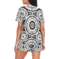 thumbnail image 2 of joogoo Women's Pajama Set Bohomia Texture Short Sleepwear Loungewear with Pockets M, 2 of 7