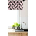 thumbnail image 3 of Ambesonne Swan Window Valance, Vintage Black Cartoones, 54" X 18", Pale Pink Black, 3 of 3