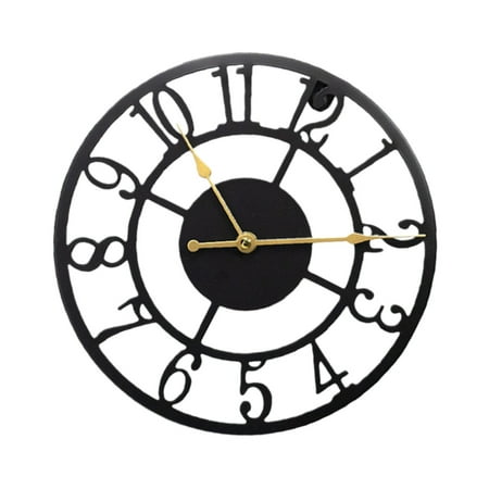 Quiet Modern Industrial Metal Wall Clock For Living Room Bedroom Office Decors