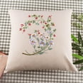 thumbnail image 2 of Throw Pillow Covers Embroidery with Pattern Orchids, 2 of 7