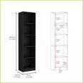 thumbnail image 3 of 3-Piece Modern Manufactured Wood Bookcase Set, Wenge | Primary Living Space, 3 of 6