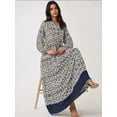 thumbnail image 2 of Printed Maxi Dress with Shirt Collar, 2 of 6
