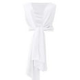 thumbnail image 5 of IDALL Shawl Wraps for Women Scarf for Women Shawls And For Evening Dresses Chiffon Women Elegant Soft Silky Wedding Bridal Scarf Pashmina Wraps Ponchos for Women White L, 5 of 5
