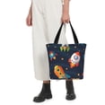 thumbnail image 6 of Kdxio Spaceships and Stars Women Reusable Grocery Bags Foldable Ripstop,Reusable Shopping Bags for Shopping,Gym,Gift, 6 of 7