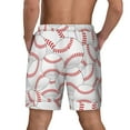 thumbnail image 4 of Haiem Baseballs Mens Swim Trunks with Compression Liner 2 in 1 Swimming Shorts Stretch Swimwear Quick Dry,Board Shorts-3X-Large, 4 of 9