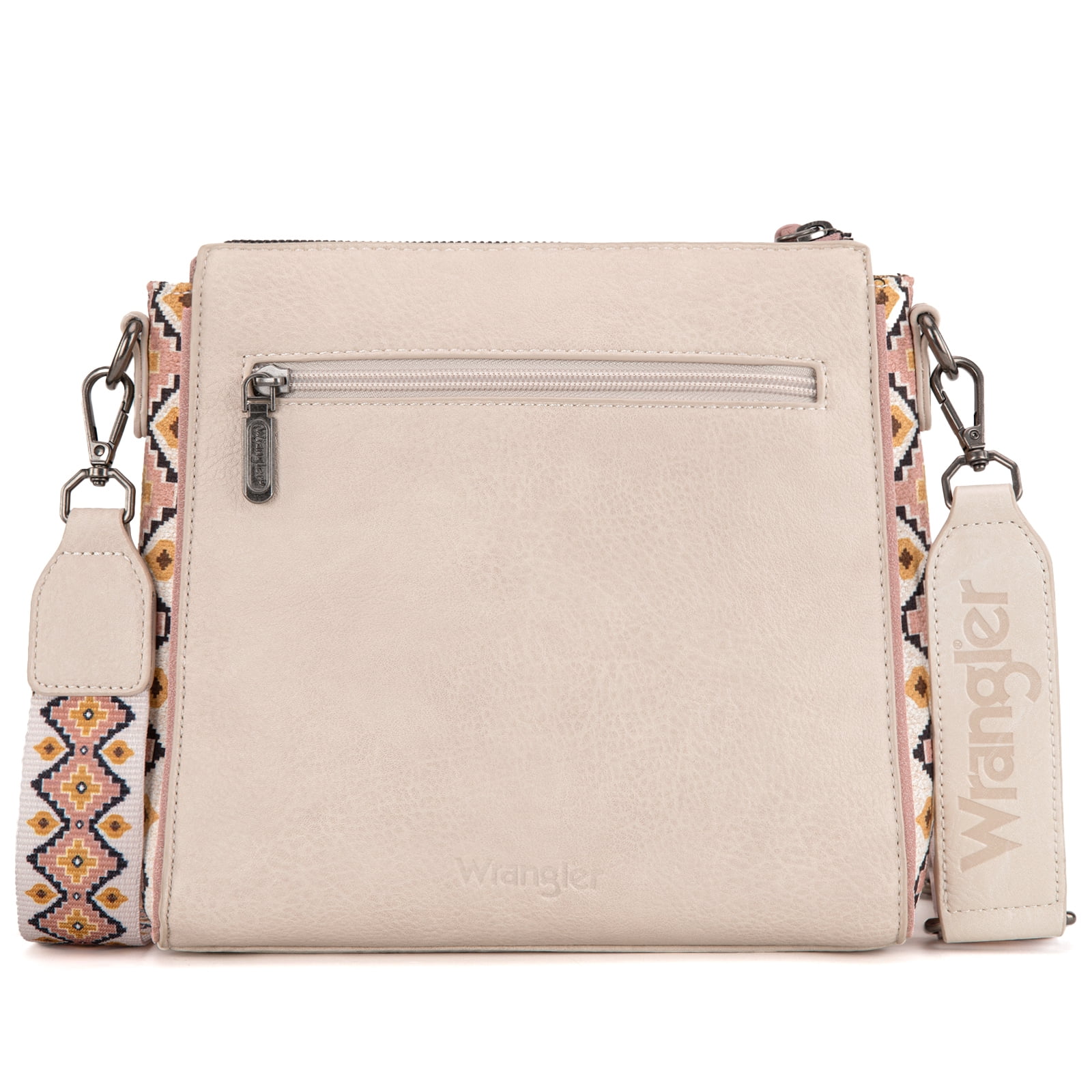 Wrangler Aztec Crossbody Bags Boho Shoulder for Women, Beige