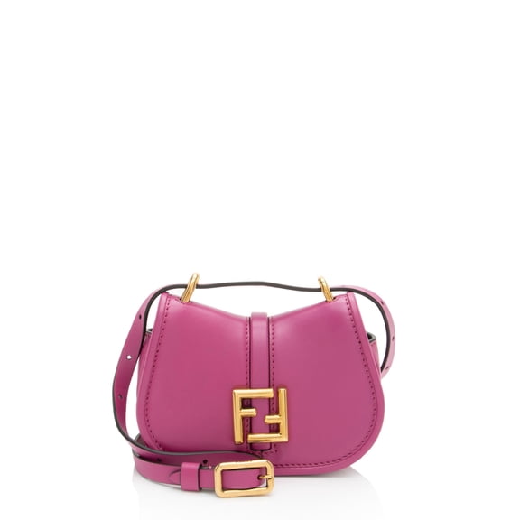 Pre-Owned Fendi Leather C'mon Nano Shoulder Bag