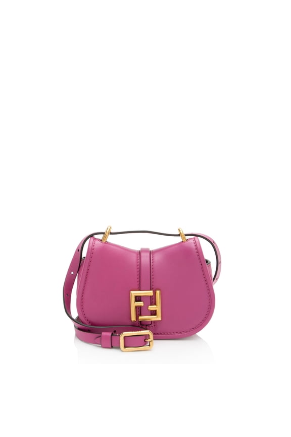 Pre-Owned Fendi Leather C'mon Nano Shoulder Bag