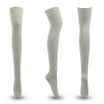thumbnail image 2 of WoenderWiz Thigh High Socks for Women Extra Long and Thick Over the Knee Cotton Boot Stockings Leg Warmer for Girls Gray, 2 of 4