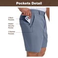 thumbnail image 5 of PULI Men’s Big & Tall Golf Shorts 10" Inseam Stretch Quick Dry Waterproof Lightweight Hiking Casual Shorts, 5 of 7