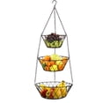 thumbnail image 1 of Heavy Duty - 3 Tier Hanging Kitchen Bronze Fruit Basket, 1 of 4