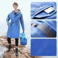 thumbnail image 3 of Long Waterproof PU Rain Poncho Unisex Adult Double Layer Outdoor Single Person, 3 of 6