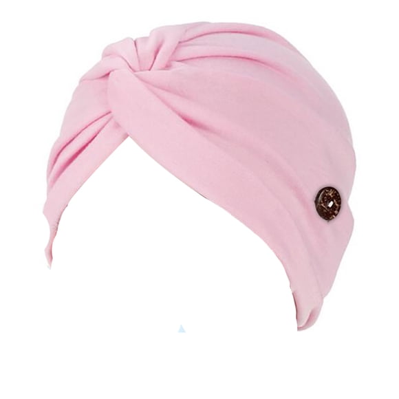 Minnieouse Paquete de 4 diademas de moda cómodas con botones, diademas elásticas de estilo musulmán de una sola capa para mujer Accesorio para el cabello Rosa Minnieouse AP008790-07B
