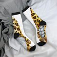 thumbnail image 5 of KLL Leopard Gnomes Print Cool Socks Men's Women's Crew Socks Funny Crazy Novelty Stockings, 5 of 6