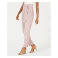 thumbnail image 2 of LEYDEN Womens Pink Pocketed Belted Cropped Pants Size: XL, 2 of 4