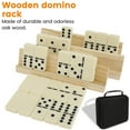 thumbnail image 2 of LOVEVER Dominoes Set for Adults with 4 Wood Racks Funny Domino Game Set with 28 Colored Dominos and EVA Case Portable Dominoes Travel Set Complete Dominos Set for Family Board Games, 2 of 10
