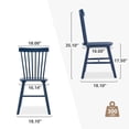 thumbnail image 2 of Dycanpo Windsor Wood Dining Chairs Set of 2 with Spindle Back for Kitchen and Dining Room, Blue, 2 of 11