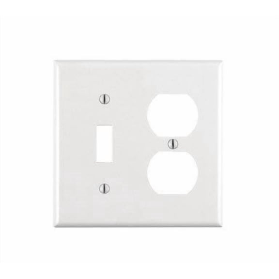 Leviton 001-88005 Wllplt 1Tog/1Dplx Wh