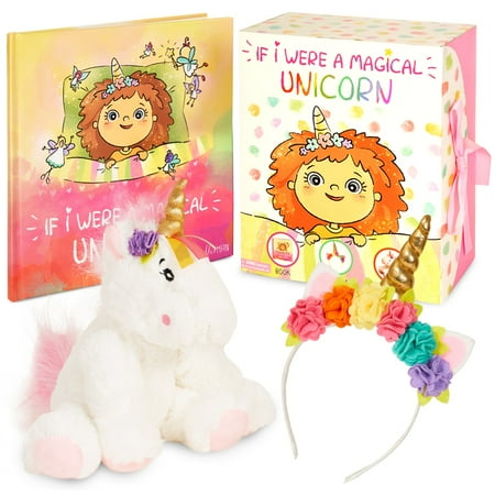 Tickle & Main Magical Unicorn Gift Set: 3-Piece Set Includes Illustrated Storybook  Plush Unicorn Stuffed Animal  and Child’s Unicorn Headband; Great Unicorns Gifts for Girls and Kids Ages 2 and Up