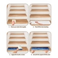 thumbnail image 5 of Stair Treads for Wooden Steps, Navy Blue Ombre Peel and Stick Stair Treads with Reusable Adhesive, Modern Moire Abstract Art Luxury Non Slip Indoor Stairs Runner Rugs Mats for Elders Dogs 8"x30" 4PCS, 5 of 7