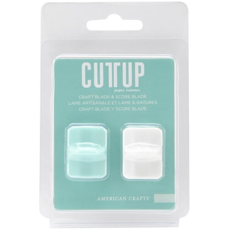 American Crafts Cutup Craft Paper Trimmer Replacement Blades 2/Pkg-Straight/Score, For AC90701 & AC90702