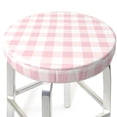 thumbnail image 6 of Goofa Pink Checkboard Printed Stool Covers Round, Waterproof Round Bar Stool Covers Anti-Slip Round Bar Stool Seat Cover with Elastic Bands Durable -12 inch, 6 of 7