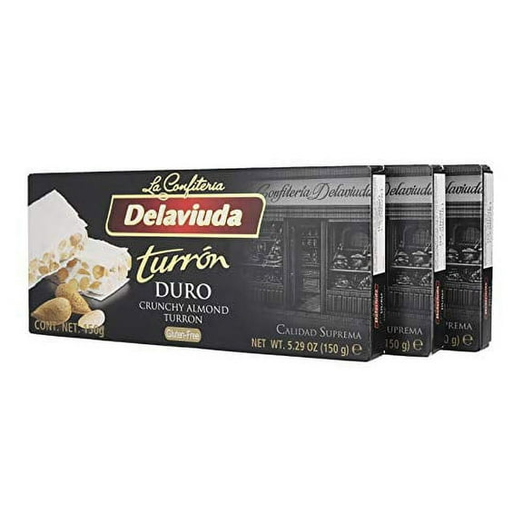 Delaviuda Crunchy Almond Nougat Snack Bars, 3 Pack, 5.29 oz