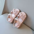 thumbnail image 4 of Huowey Toddler Sandals Open Toe Summer Flats Dress Trendy Sandals Floral Design For Girls Summer Footwear,Pink,12-18 Months, 4 of 7