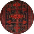 thumbnail image 1 of Ahgly Company Indoor Round Traditional Bakers Brown Persian Area Rugs, 4' Round, 1 of 6