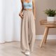 thumbnail image 1 of WILLBEST Pantalones Casuales para Mujer: Pantalones Anchos con Estampado de Moda, Cintura Elástica y Bolsillos para Un Uso Cómodo Hasta el Tobillo. Extra Grande, 1 of 6