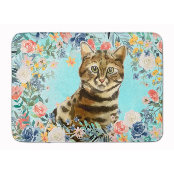 Bengal Spring Flowers Machine Washable Memory Foam Mat