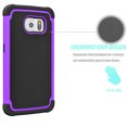 thumbnail image 2 of Galaxy S6 Case, Samsung Galaxy S6 Case, [Black] Rugged Rubber Plastic Impact Defender Slim Hard Case Cover Shell For Samsung Galaxy S6 S VI G9200 GS6 All Carriers, 2 of 4