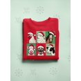 thumbnail image 3 of Festive Christmas Cows Icons Tee T-shirt Women's, 3 of 4