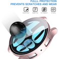 thumbnail image 3 of KOMI 2 Pack Compatible for Samsung Galaxy Watch 6 Case with Tempered Glass Screen Protector, Hard PC Bumper (44mm Rose Gold), 3 of 5