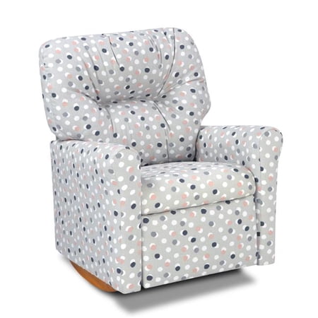 Dozydotes 15015 Contemporary Kids Rocker Recliner Chair, Free Dot French Grey