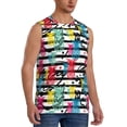 thumbnail image 2 of Balery Trendy Colorful Pineapples 1 Camisetas sin mangas para hombre, absorbe la humedad y protege contra el mal olor.-Small, 2 of 7