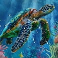 thumbnail image 5 of Orinice  Sea Turtle Shower Curtain-  Cute Ocean Turtles Bathroom Decor with 12 Hooks -Sea Turtle Animal Curtains - Modern Home Bedroom Decor &amp; Festival Gifts Teen Adult 60x72, 5 of 7