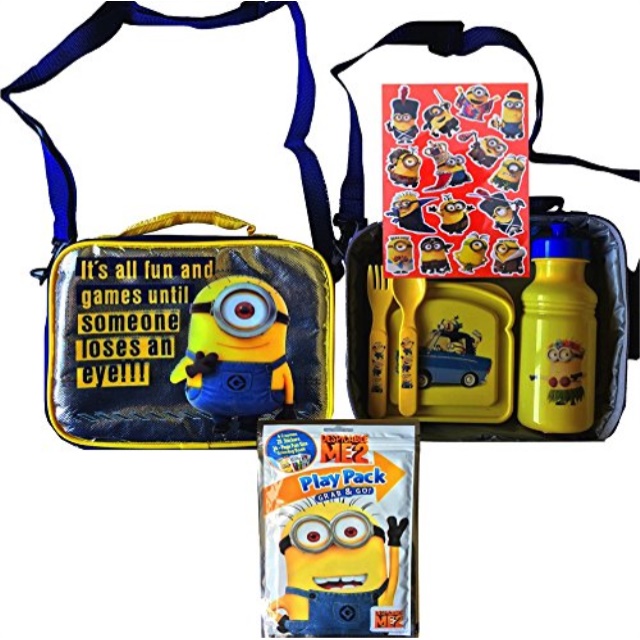 Despicable Me Minions Lunch Box Gift Set Includes Sandwich Container