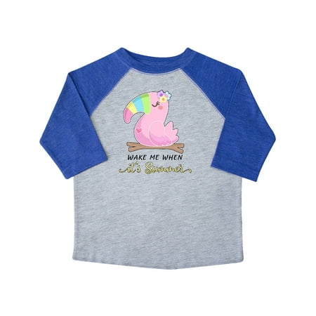 

Inktastic Funny Wake Me When It s Summer Sleepy Parrot Gift Toddler Boy or Toddler Girl T-Shirt