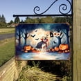 thumbnail image 3 of Happy Halloween Vampire Labrador Retriever BOO with Pumpkins Fun and Spooky Horizontal Metal Aluminum Sign Lab Dog Lover Gifts Wall Art Home Decor - 00018, 3 of 5
