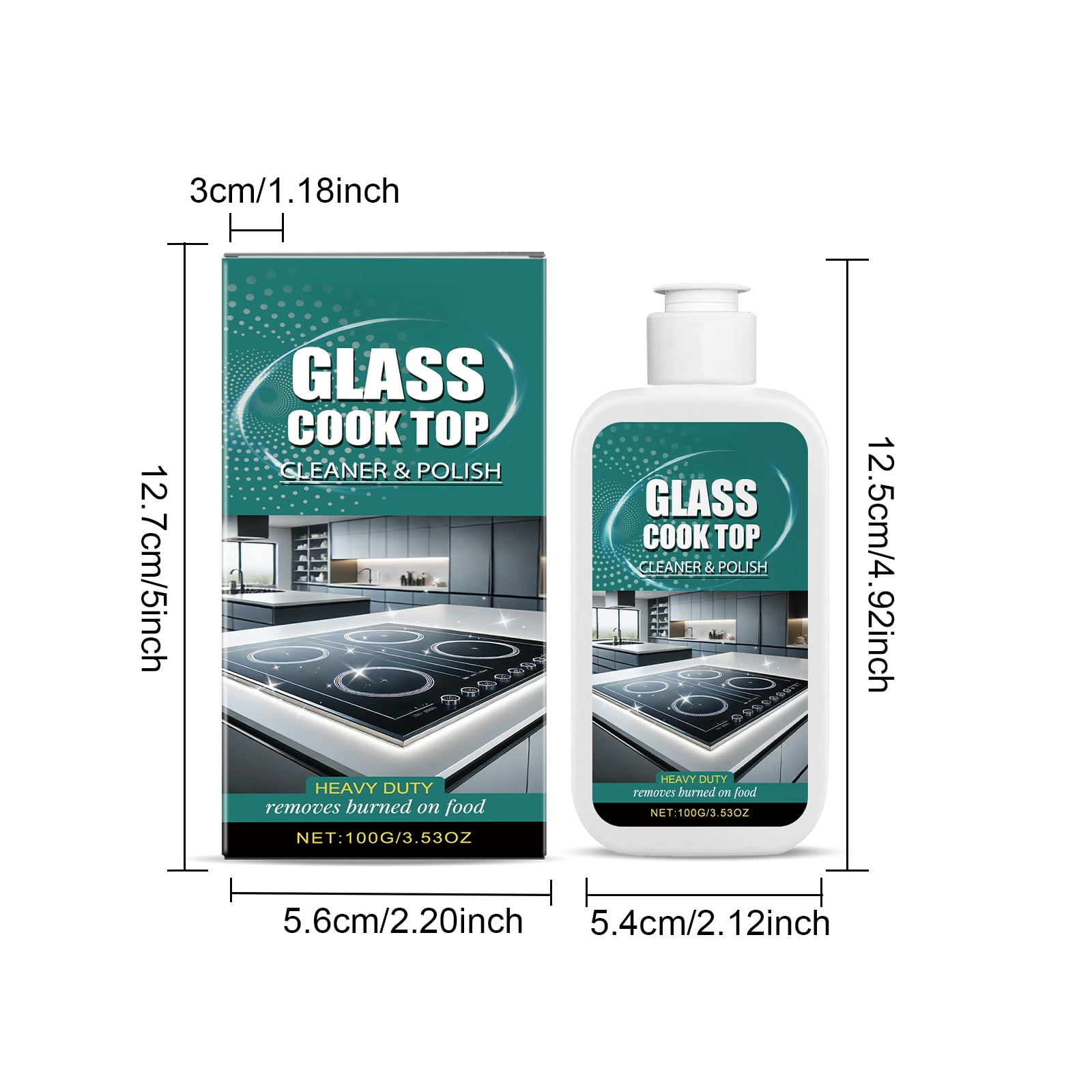 Alvantor Heavy Duty Glass Cooktop Cleaner and Polish 3.53oz