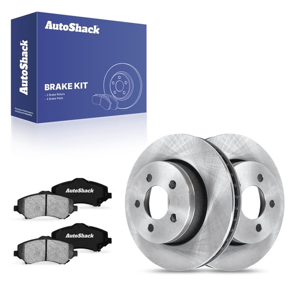 AutoShack Front Vented Brake Rotors   Ceramic Pads 6-PC Brake Kit Replacement for 2008-2012 Jeep Liberty 2007-2011 Dodge Nitro 11.89" (302 mm)