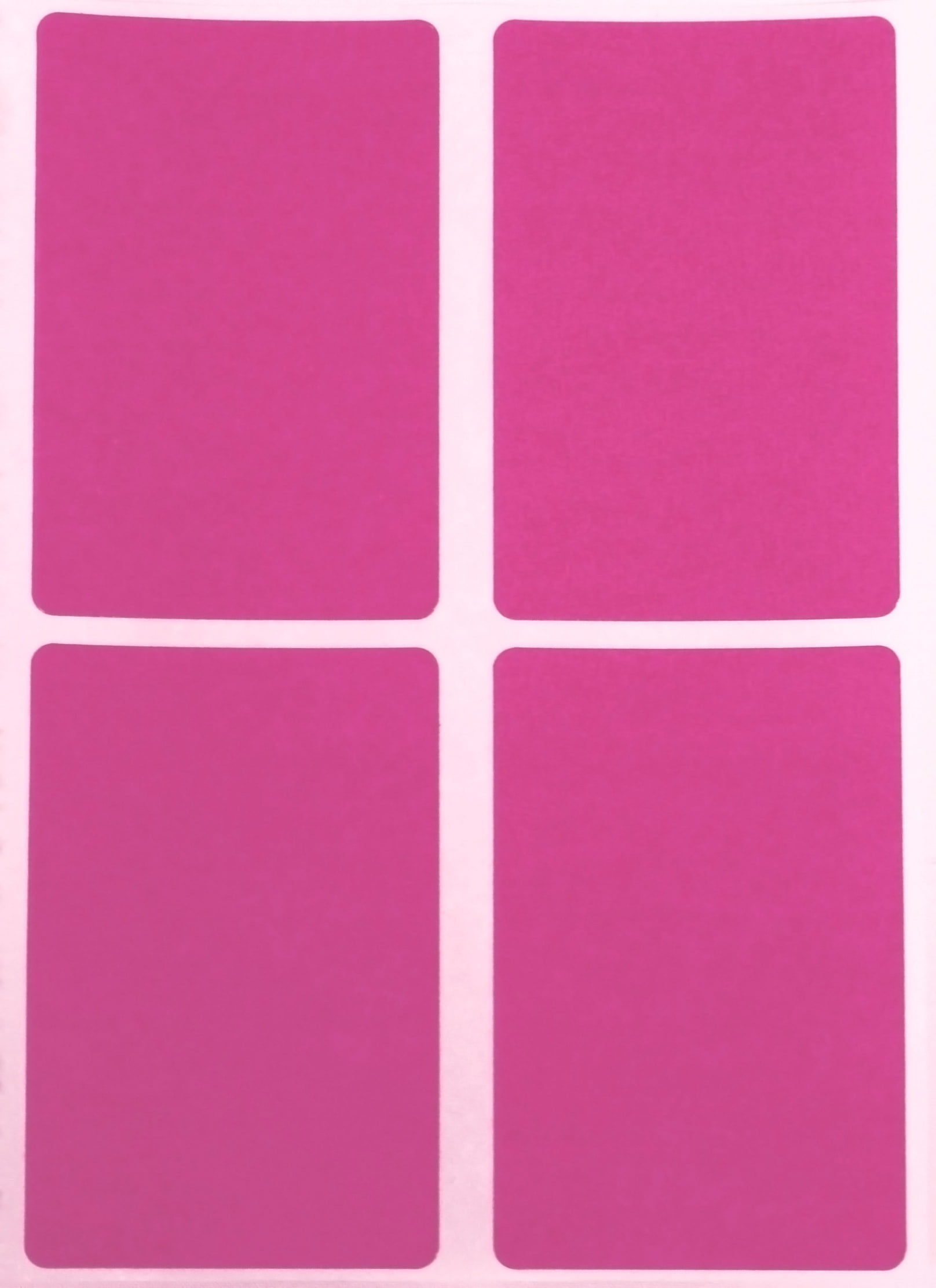 Name tag Stickers Pink Labels Colored Sticker in Rectangular Shape 3x2