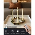 thumbnail image 4 of Homemory Real Waxy Flameless Taper Candles with Remote Timer, LED Candlesticks Flickering, Battery Operated Candles, 9.6 Inches for Home Christmas Wedding Celebration Decor, Ivory, Pack of 6, 4 of 5